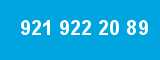 921 922 20 89 921 922 20 89